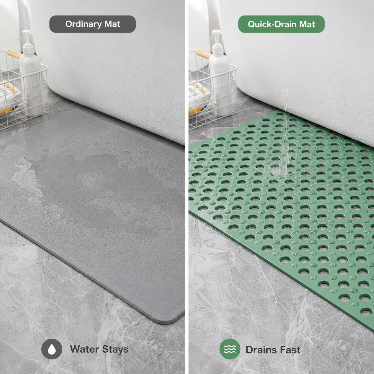 🔥HOT SALE LSAT DAY 50% OFF!!!🔥Quick-Drain Non-Slip Shower Mat