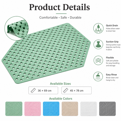 🔥HOT SALE LSAT DAY 50% OFF!!!🔥Quick-Drain Non-Slip Shower Mat