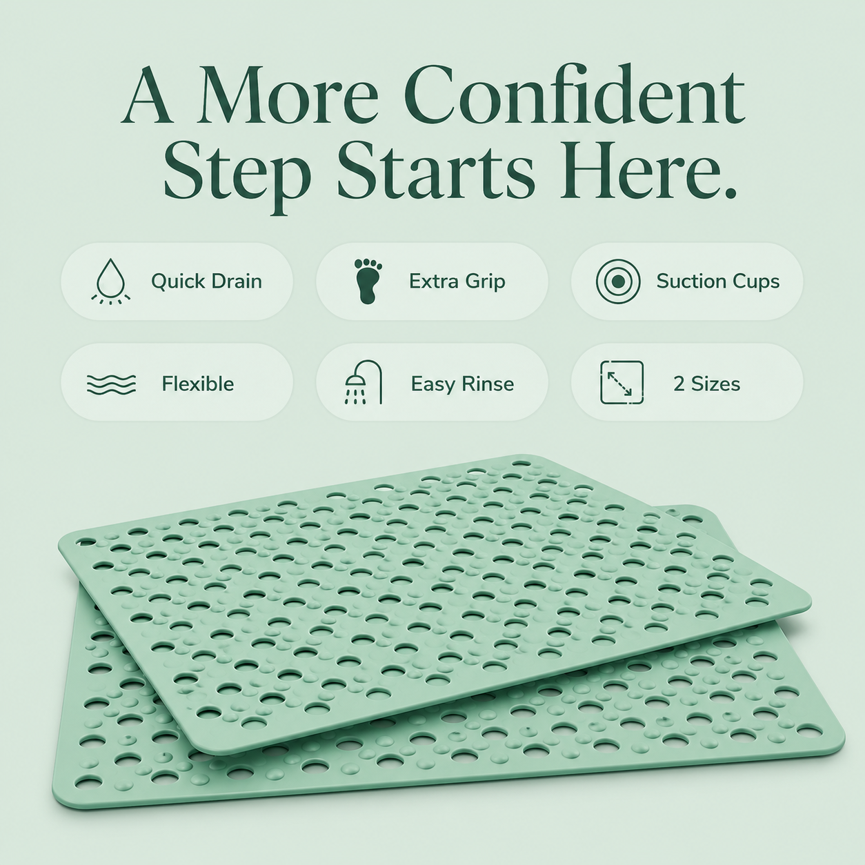 🔥HOT SALE LSAT DAY 50% OFF!!!🔥Quick-Drain Non-Slip Shower Mat