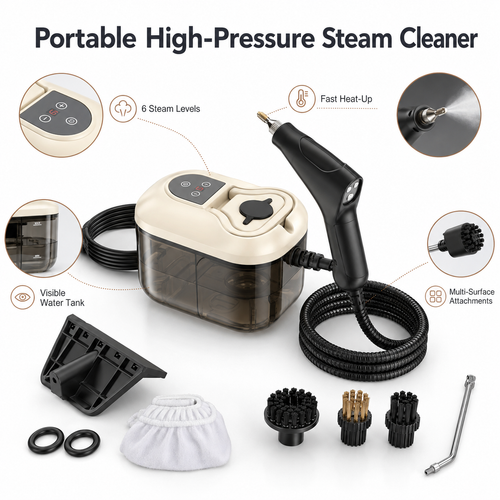 Portable 6-Level High-Pressure Steam Cleaner