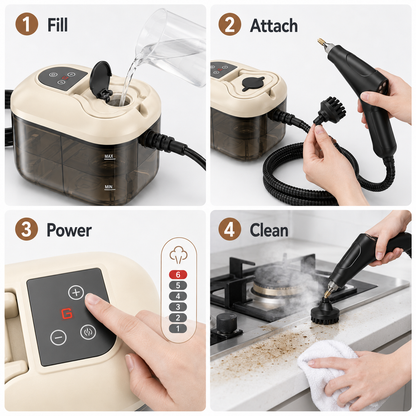 Portable 6-Level High-Pressure Steam Cleaner