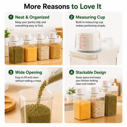 🔥Hot Sale 55% OFF🔥Food-Grade Airtight Storage Containers for Grains and Legumes