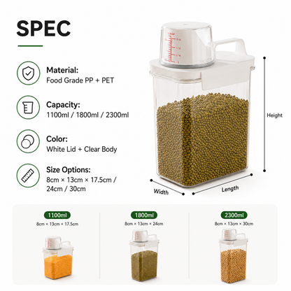 🔥Hot Sale 55% OFF🔥Food-Grade Airtight Storage Containers for Grains and Legumes