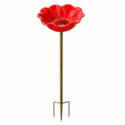 🔥HOT SALE LAST DAY 49%OFF!🔥🎁Metal Flower Bird Bath & Feeder Garden Stake