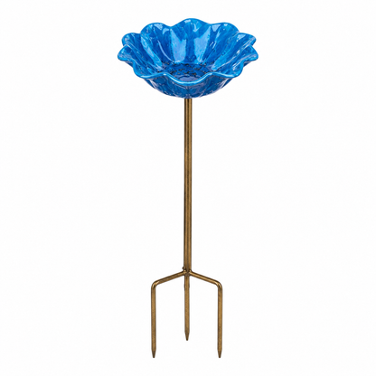 🔥HOT SALE LAST DAY 49%OFF!🔥🎁Metal Flower Bird Bath & Feeder Garden Stake