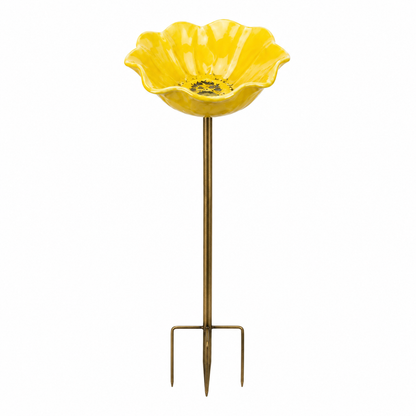 🔥HOT SALE LAST DAY 49%OFF!🔥🎁Metal Flower Bird Bath & Feeder Garden Stake