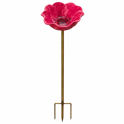 🔥HOT SALE LAST DAY 49%OFF!🔥🎁Metal Flower Bird Bath & Feeder Garden Stake
