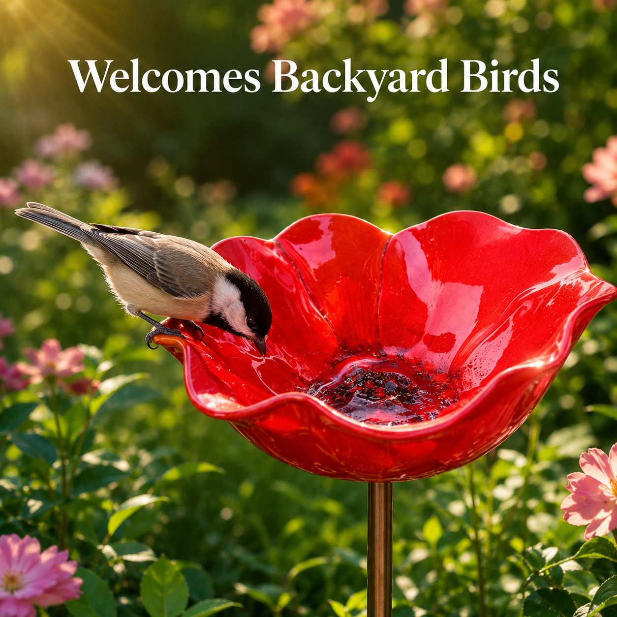 🔥HOT SALE LAST DAY 49%OFF!🔥🎁Metal Flower Bird Bath & Feeder Garden Stake