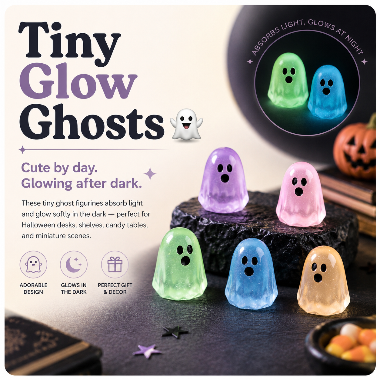 🔥Limited time 50% OFF——Tiny Glow Ghosts 👻