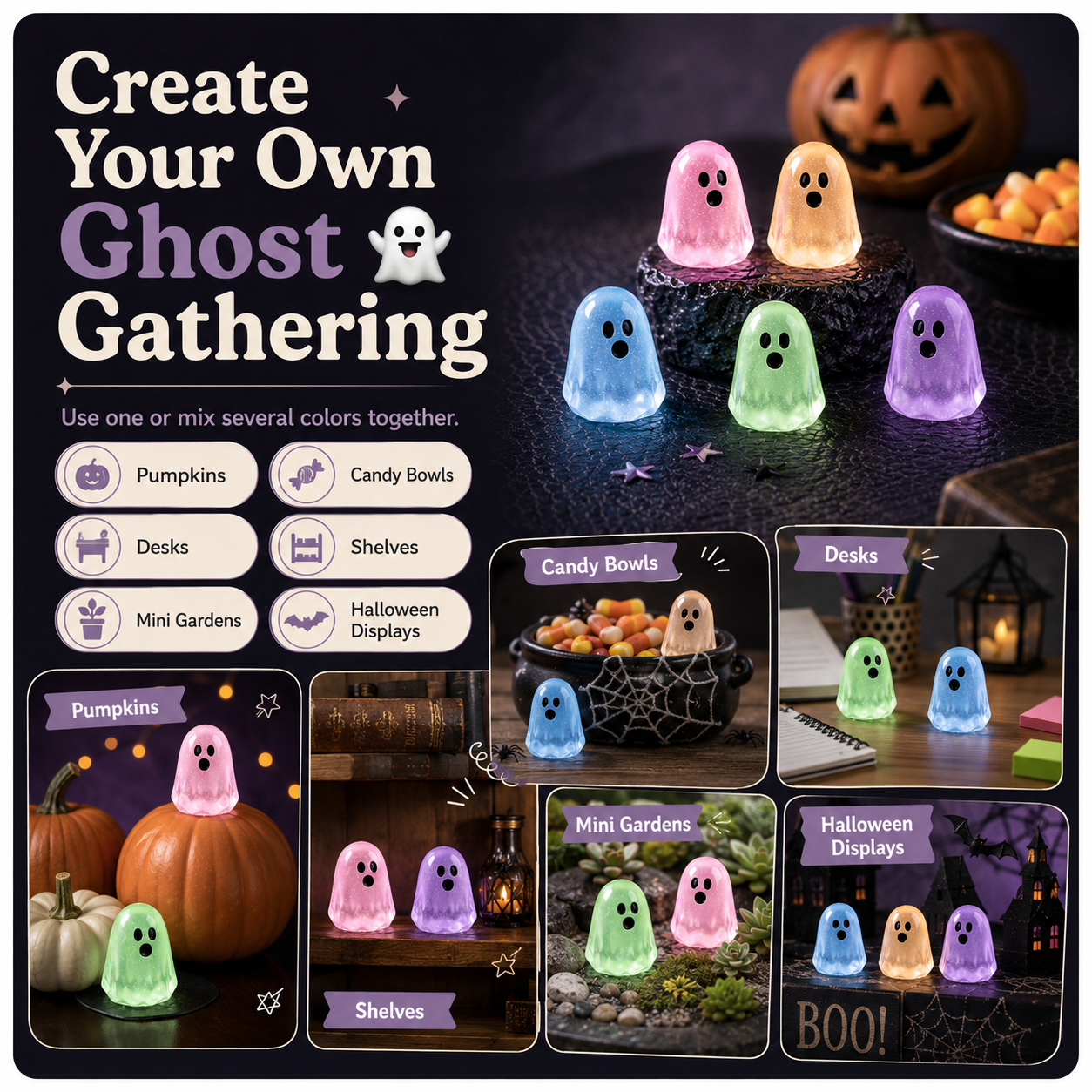 🔥Limited time 50% OFF——Tiny Glow Ghosts 👻