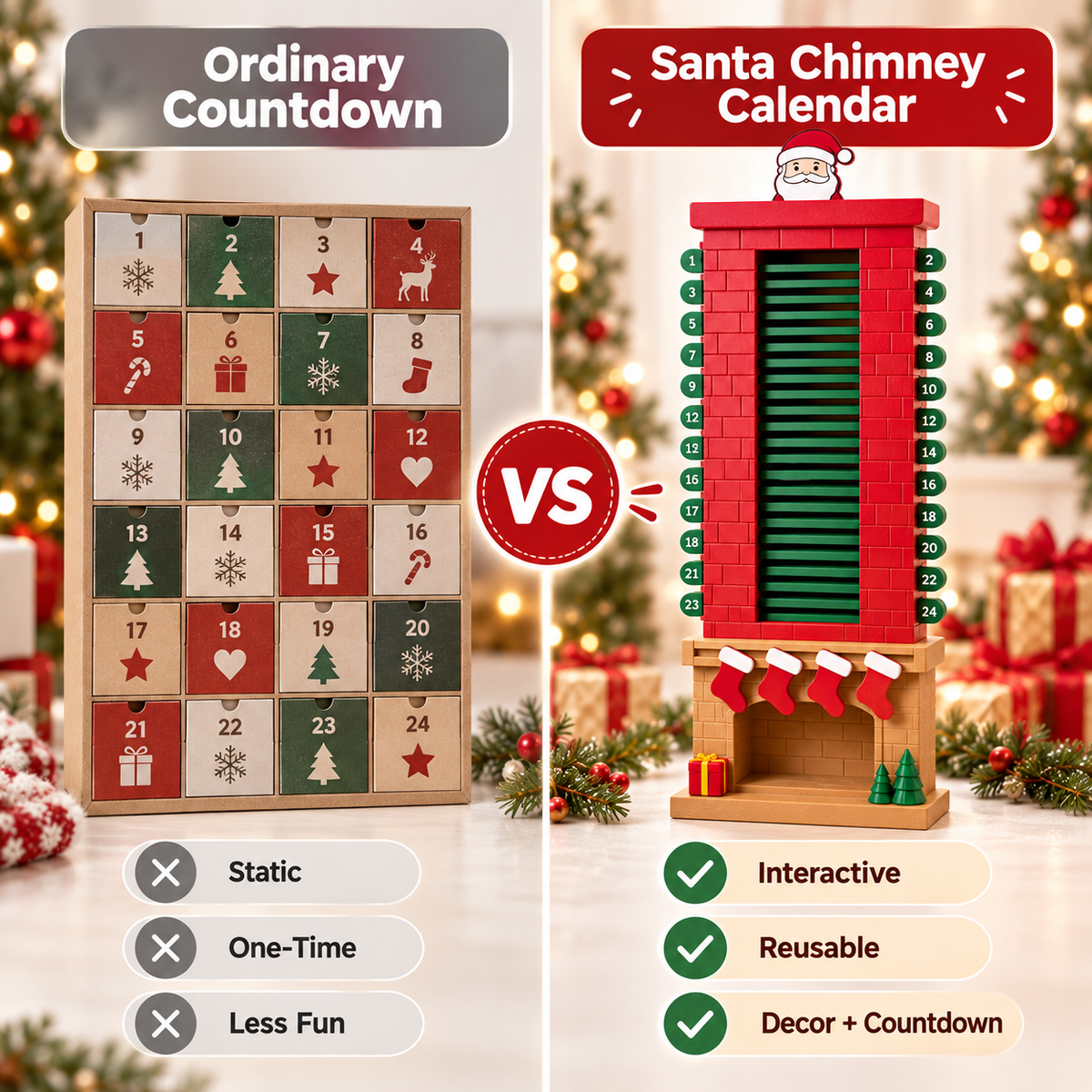 🎅 Limited-time 50% off — Santa chimney countdown advent calendar