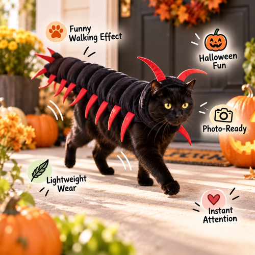 🐛 Limited-time 50% off — Funny centipede cat costume