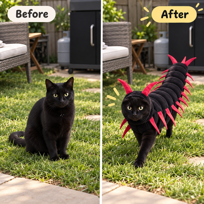 🐛 Limited-time 50% off — Funny centipede cat costume