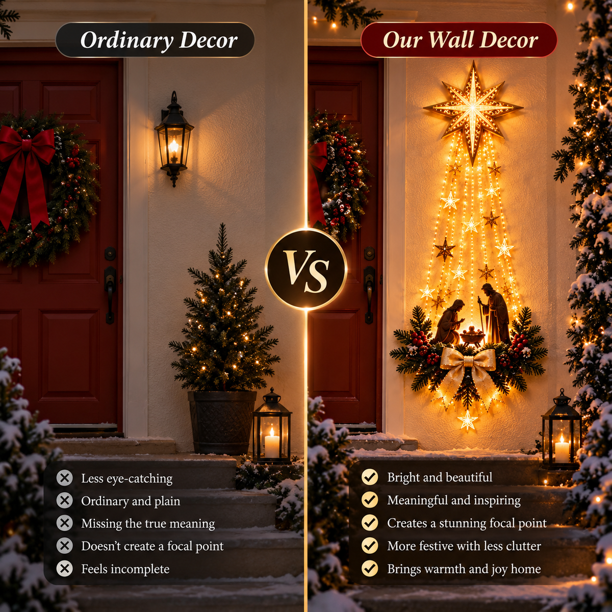 ✨ Limited-time 50% off — Lighted Bethlehem star nativity wall decor