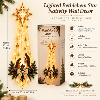 ✨ Limited-time 50% off — Lighted Bethlehem star nativity wall decor