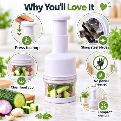 🥕 Limited-time 50% off — Manual press food chopper