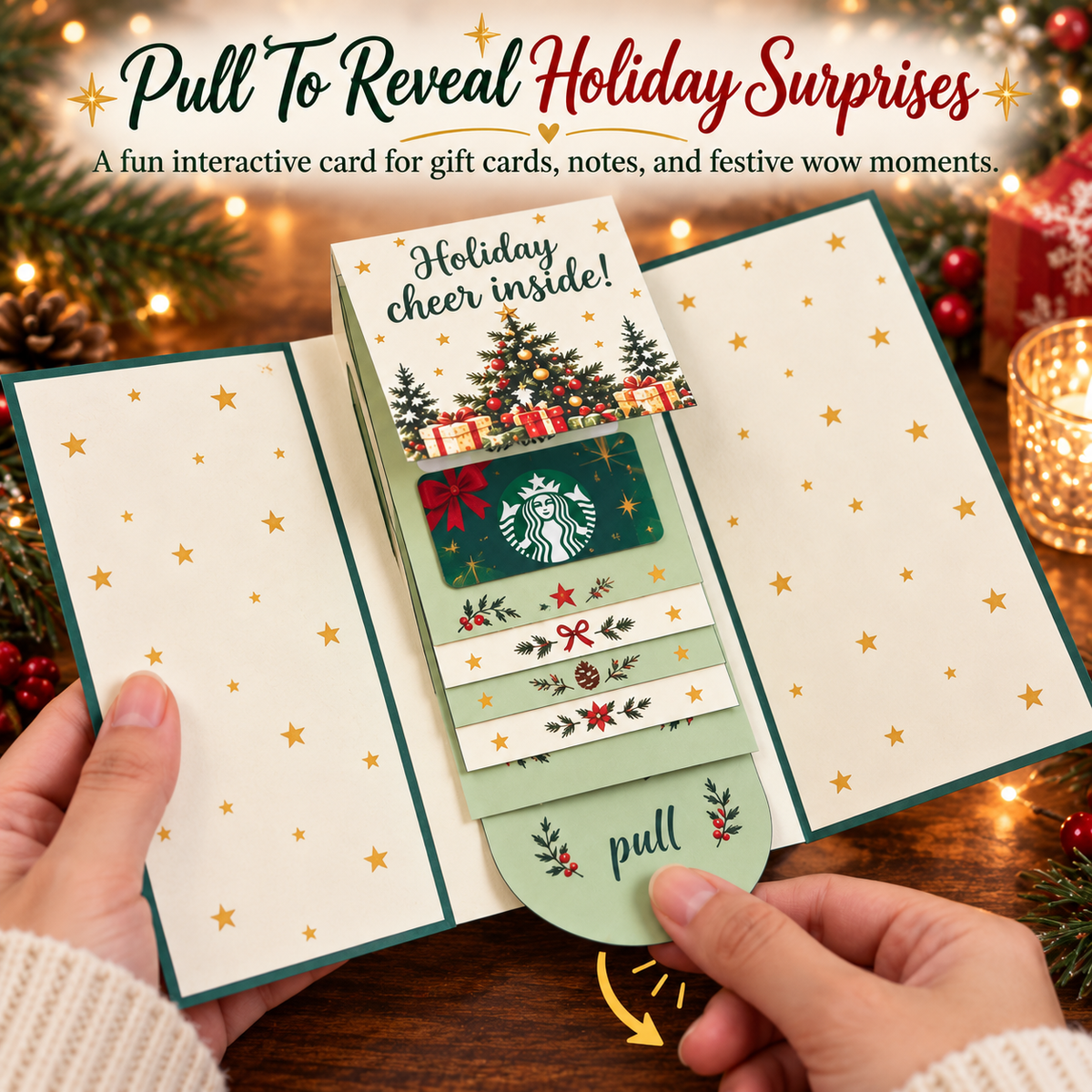 🔥LIMITED-TIME 50% OFF — Interactive Waterfall Christmas Gift Card Booklet