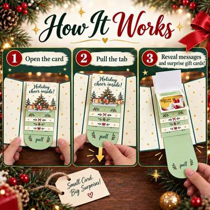 🔥LIMITED-TIME 50% OFF — Interactive Waterfall Christmas Gift Card Booklet