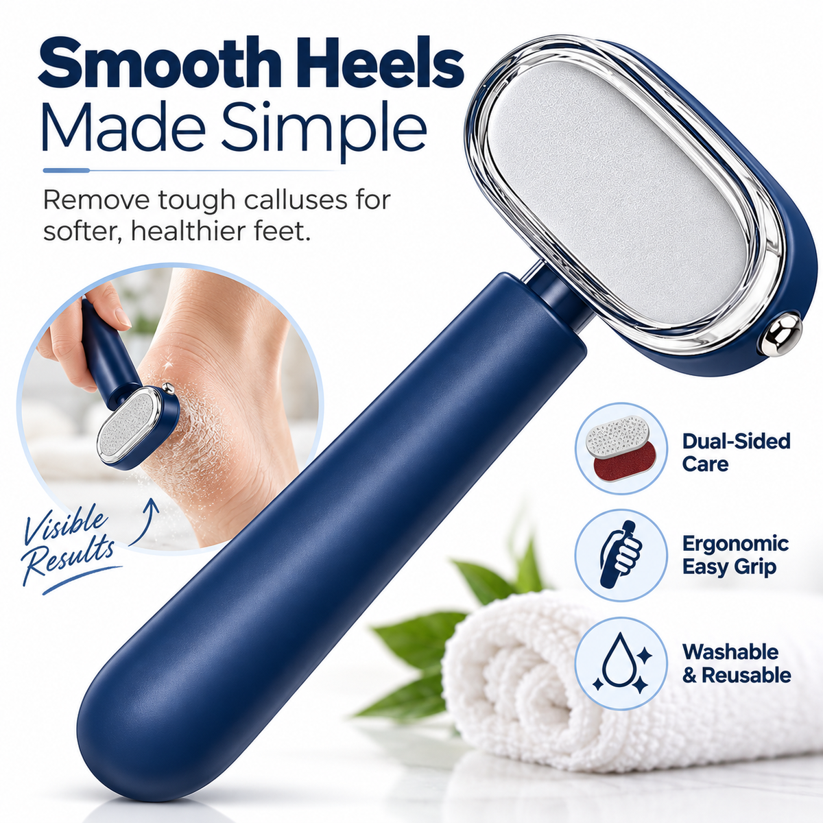 🔥 Limited-time 50% off — Double-Sided Foot Scraper for Callus Removal