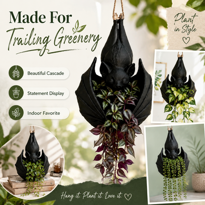 🔥Limited time 50% OFF——🦇 Hanging Bat Plant Pot🎃Spooky Garden Decor Planter