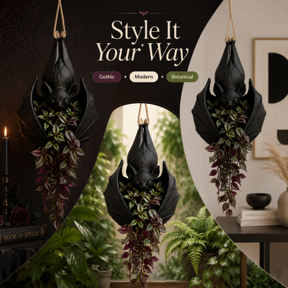 🔥Limited time 50% OFF——🦇 Hanging Bat Plant Pot🎃Spooky Garden Decor Planter