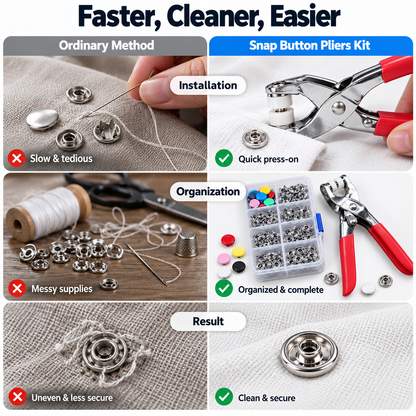🧵 Limited-time 50% off — No-sew snap button pliers kit