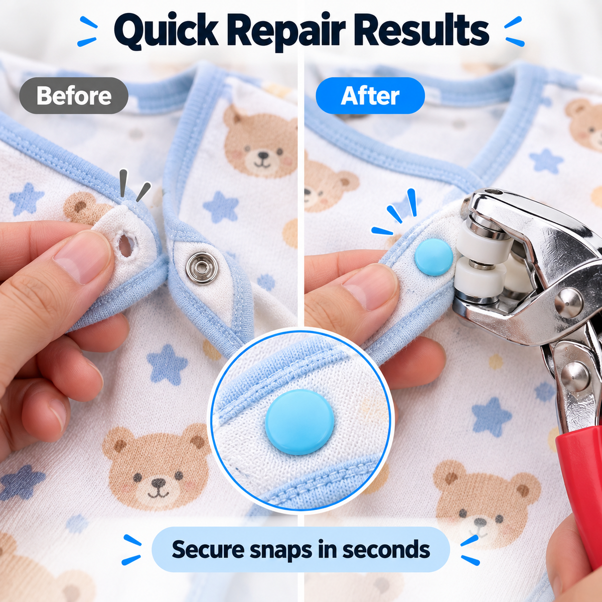 🧵 Limited-time 50% off — No-sew snap button pliers kit