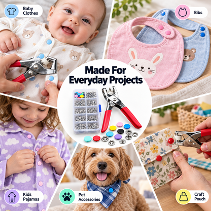 🧵 Limited-time 50% off — No-sew snap button pliers kit