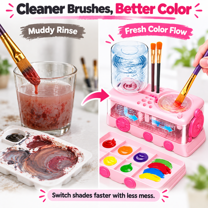 🎨 Limited-time 50% off — One-touch water circulation brush cleaning station
