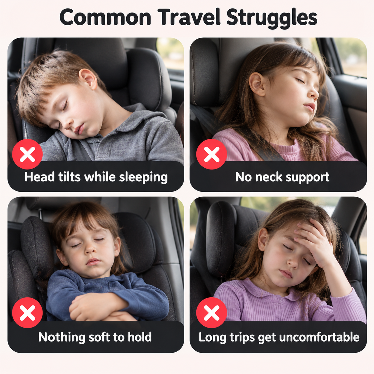 🚗 Limited-time 50% off — Kids car travel sleep support pillow