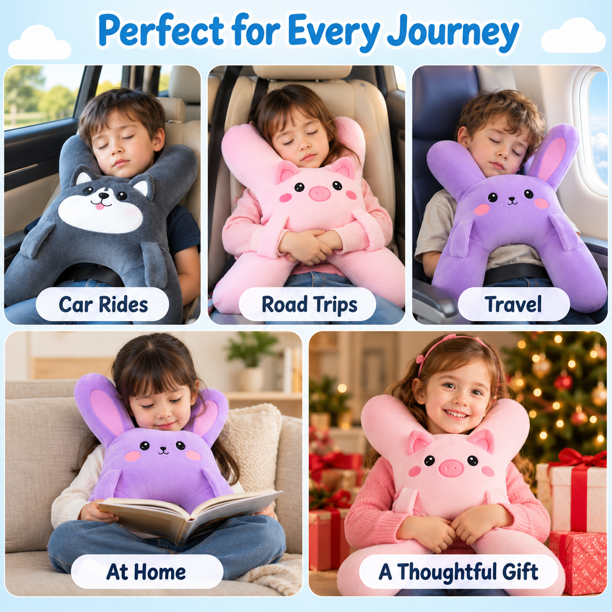 🚗 Limited-time 50% off — Kids car travel sleep support pillow