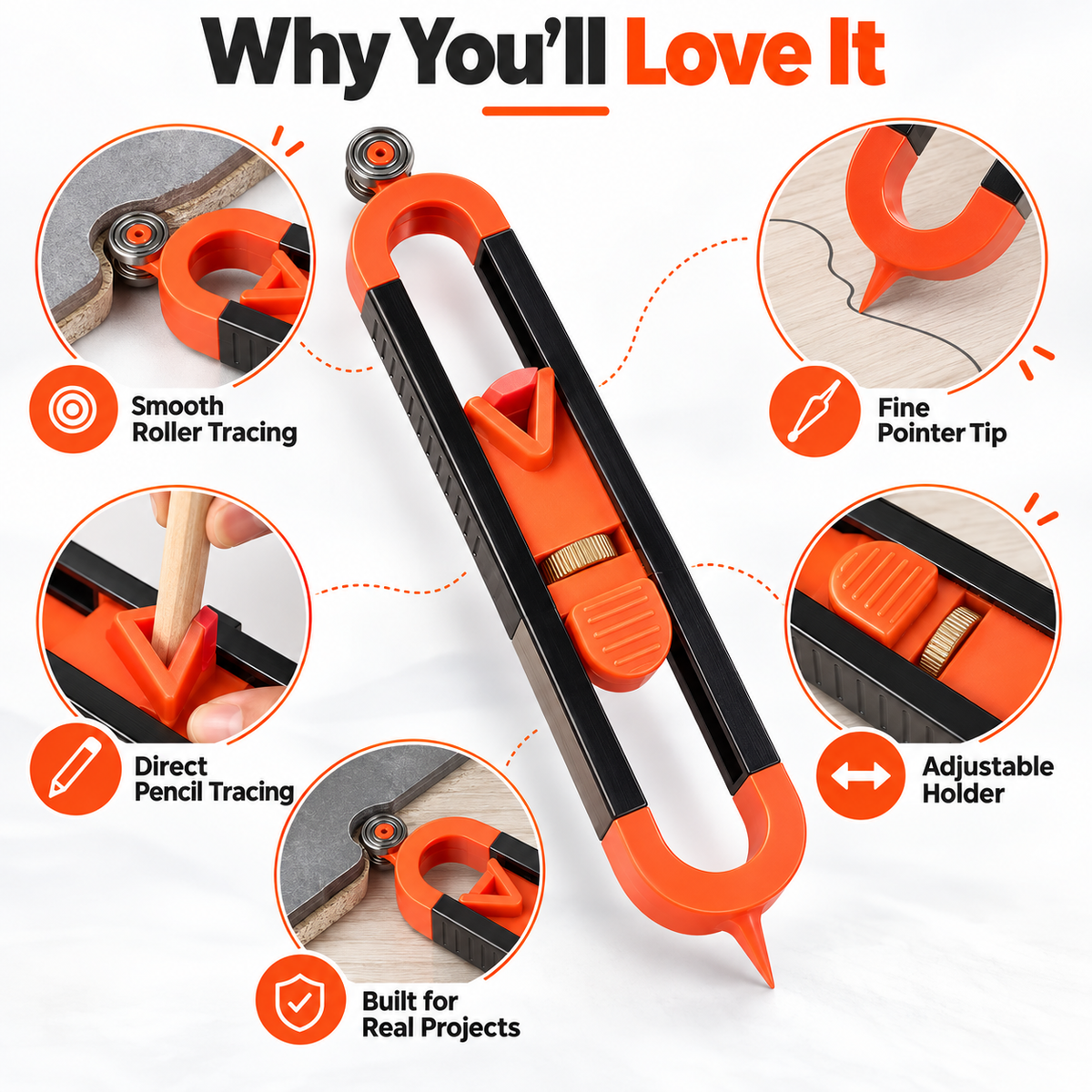 🔥 Limited-time 50% off — Dual-end contour profile duplicator