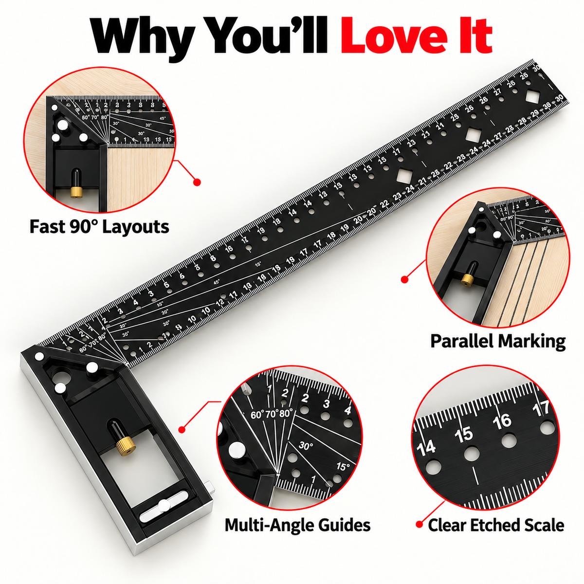🔥 Limited-time 50% off — Multi-angle precision combination square