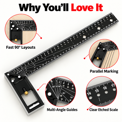 🔥 Limited-time 50% off — Multi-angle precision combination square