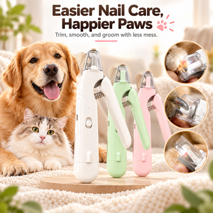 🐾 Limited-time 50% off — Rechargeable 2-in-1 LED pet nail clipper & grinder