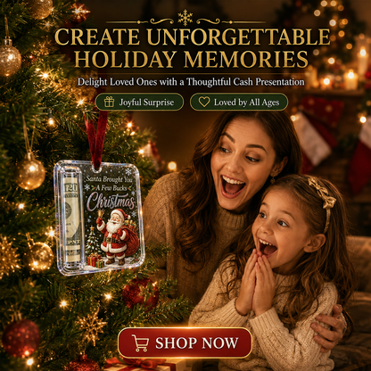 🔥Limited time 50% OFF — Clear Christmas Cash Holder Ornament