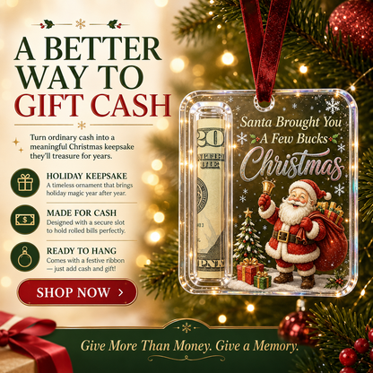 🔥Limited time 50% OFF — Clear Christmas Cash Holder Ornament