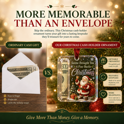 🔥Limited time 50% OFF — Clear Christmas Cash Holder Ornament