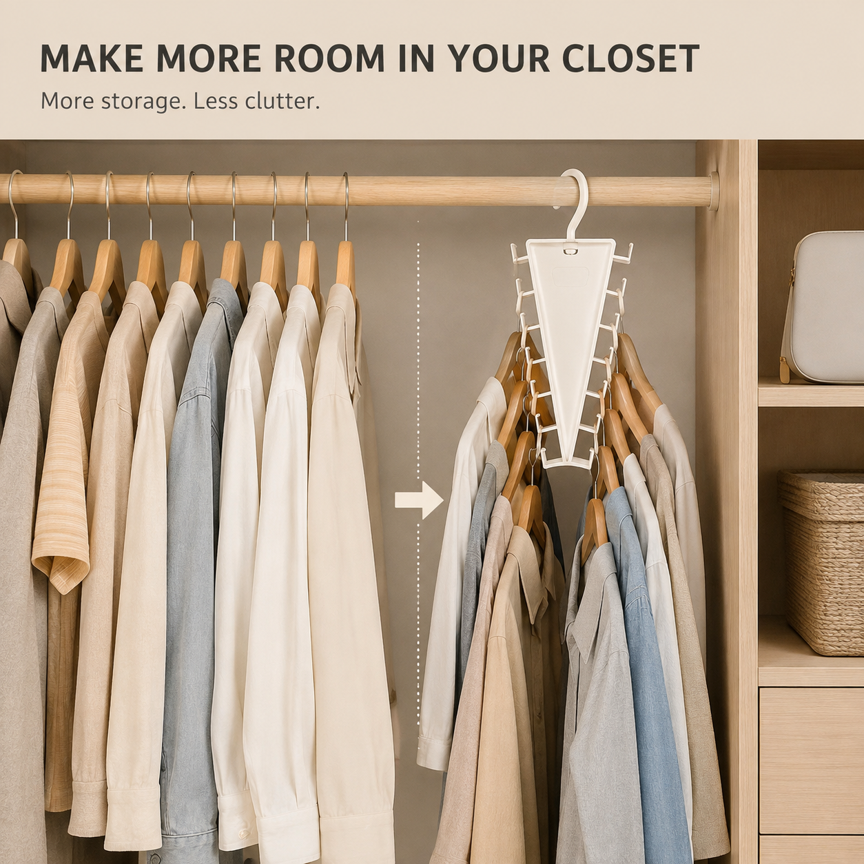 🔥Limited time 50% OFF——12-Hook V-Shaped Closet Organizer Hanger