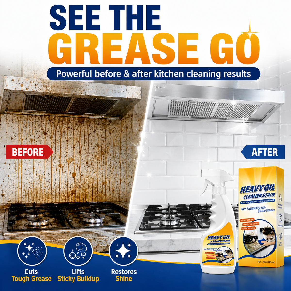 Spray Away Tough Kitchen Grease