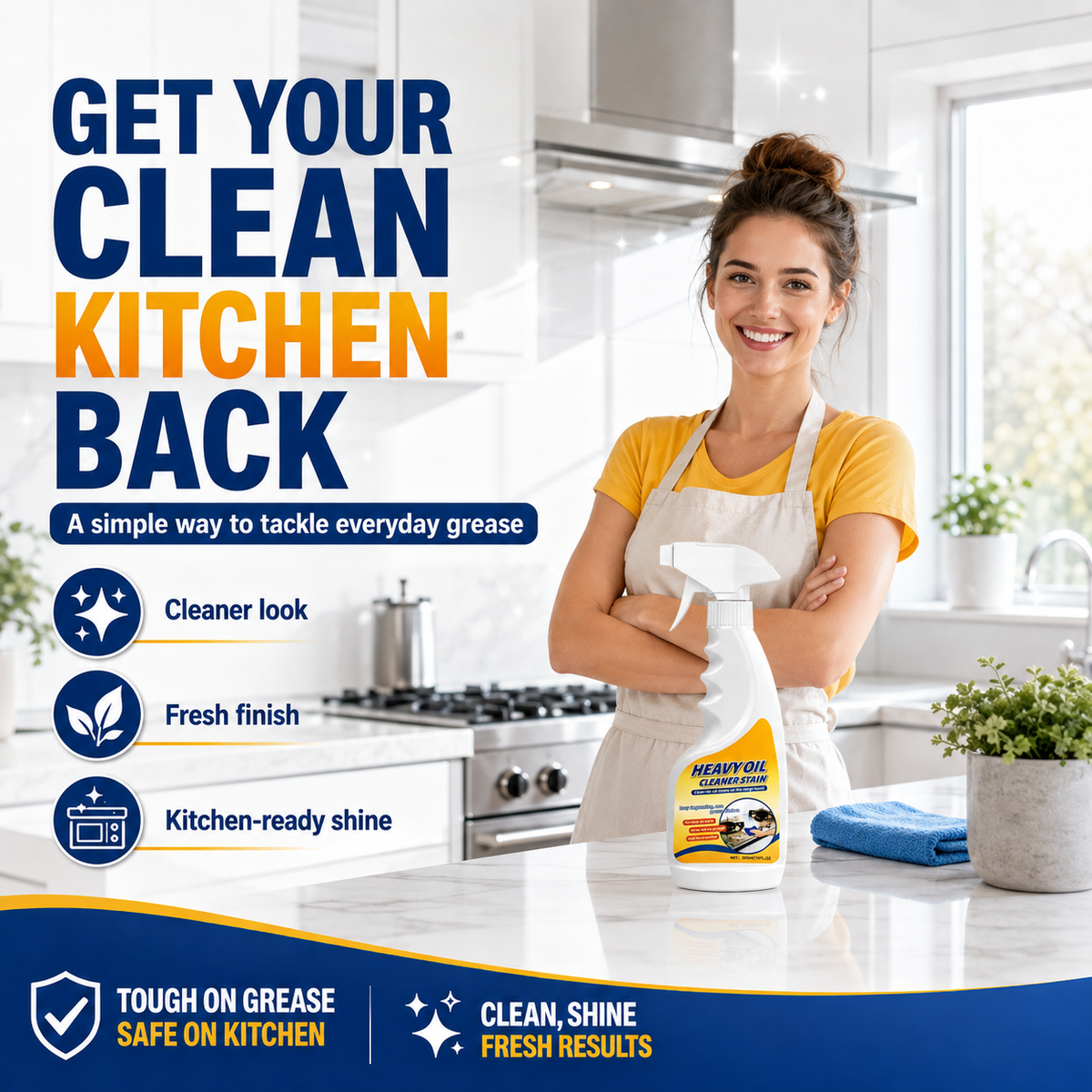 Spray Away Tough Kitchen Grease
