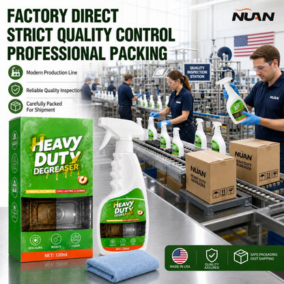 Heavy duty degreaser spray quality control and packaging
