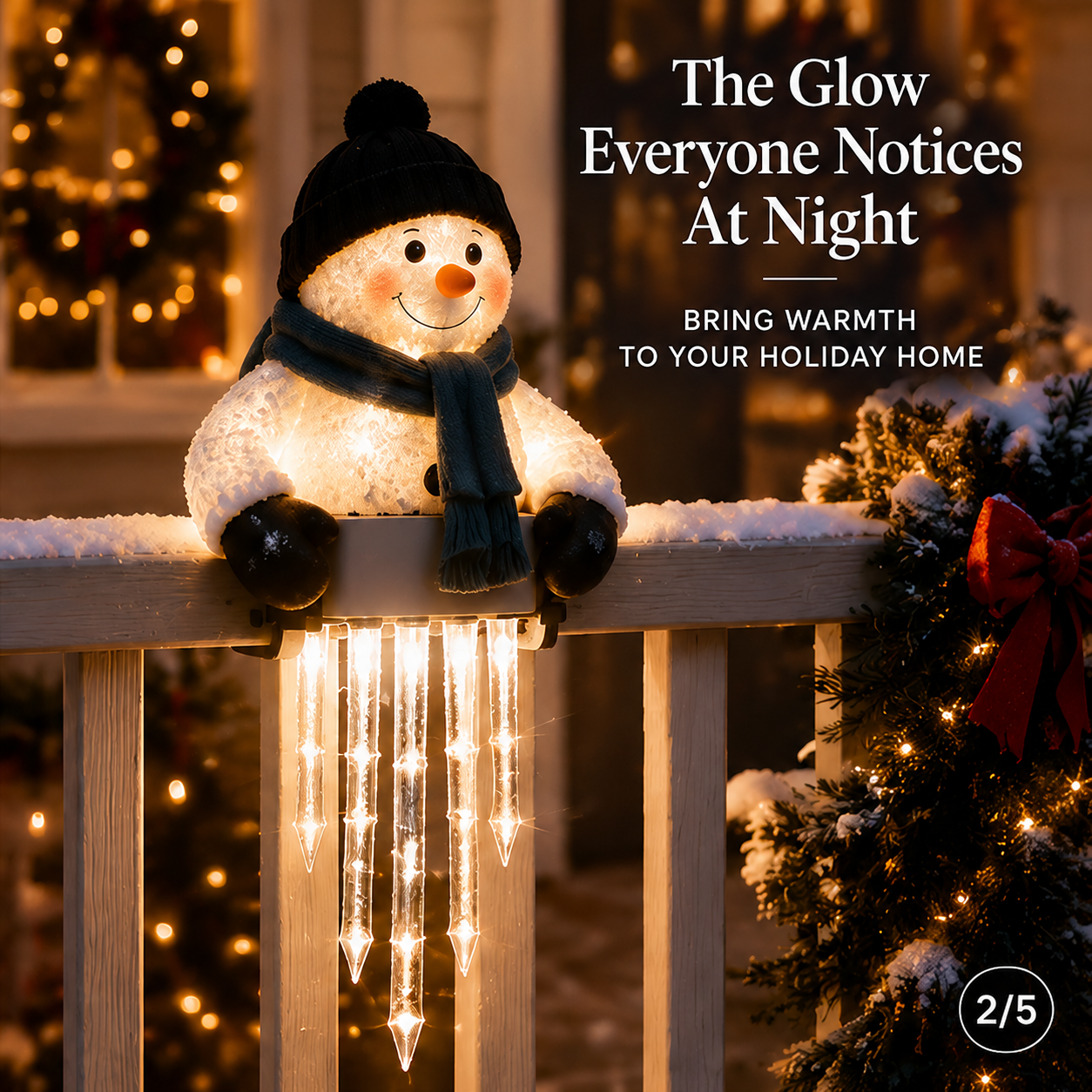 ⛄ Today 49% OFF - WinterGlow Snowman Icicle Light Decor