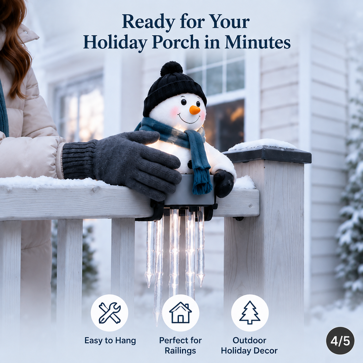 ⛄ Today 49% OFF - WinterGlow Snowman Icicle Light Decor