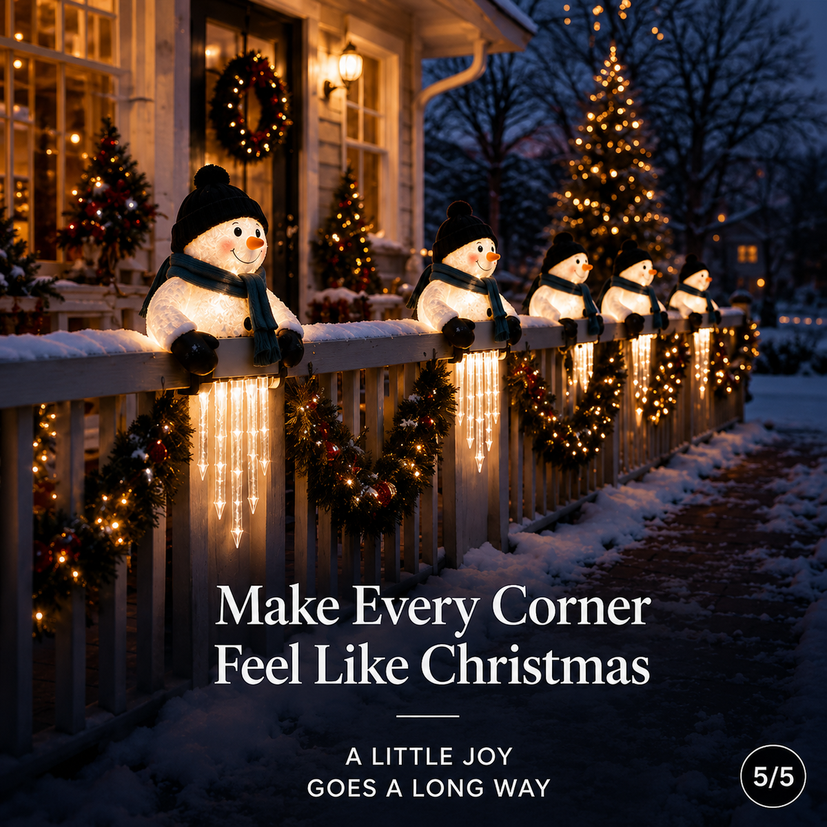 ⛄ Today 49% OFF - WinterGlow Snowman Icicle Light Decor