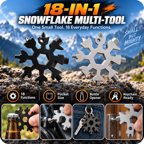 🔥 LIMITED-TIME 50% OFF — 18-in-1 Snowflake Multi-Tool ❄️🔧