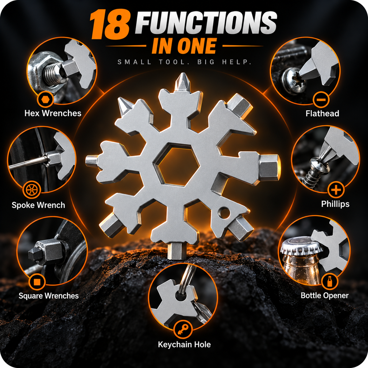 🔥 LIMITED-TIME 50% OFF — 18-in-1 Snowflake Multi-Tool ❄️🔧