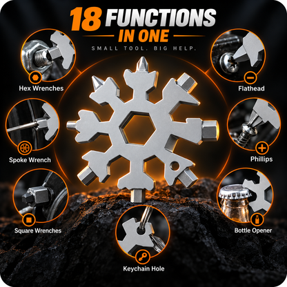 🔥 LIMITED-TIME 50% OFF — 18-in-1 Snowflake Multi-Tool ❄️🔧