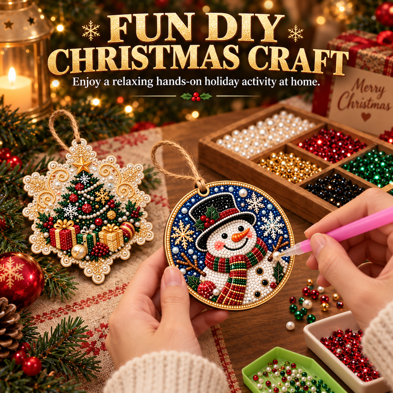 🔥Christmas Sale 49% OFF🎄Christmas DIY Diamond Painting Ornaments Kit