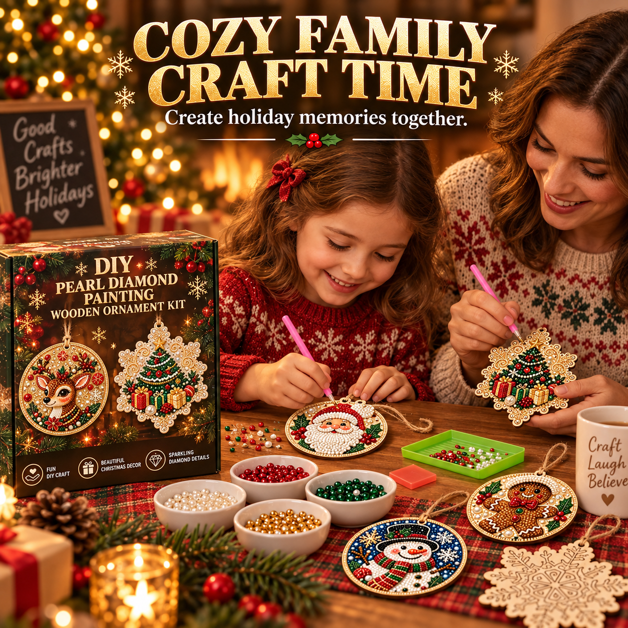 🔥Christmas Sale 49% OFF🎄Christmas DIY Diamond Painting Ornaments Kit